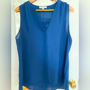 Large Chaus New York Royal Blue Sleeveless Blouse